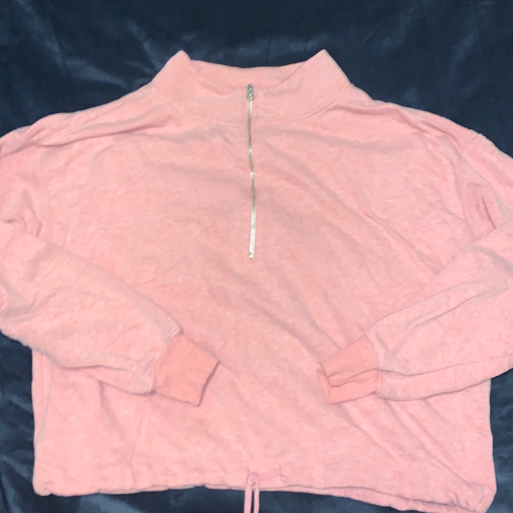 An old navy cropped quarter zip sweater